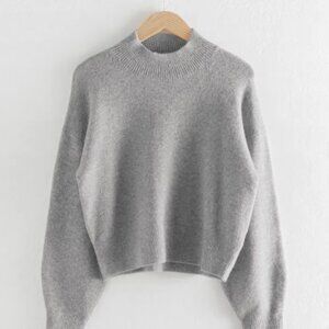 NWOT & Other Stories Mock Neck Sweater in Grey